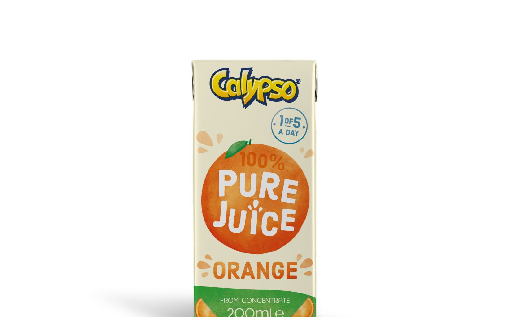 63495 Carton Visual Calypso Pure Orange Juice No Straw